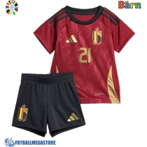 Fotballdrakt Barn Belgia Timothy Castagne #21 Hjemmedraktsett EM 2024 Kortermet (+ Korte bukser)